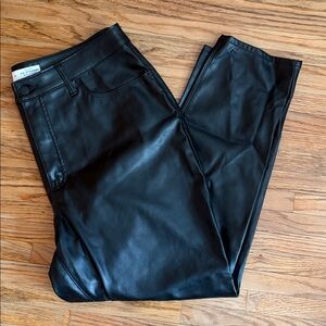 Old Navy Black High-Rise Faux Leather Pants
